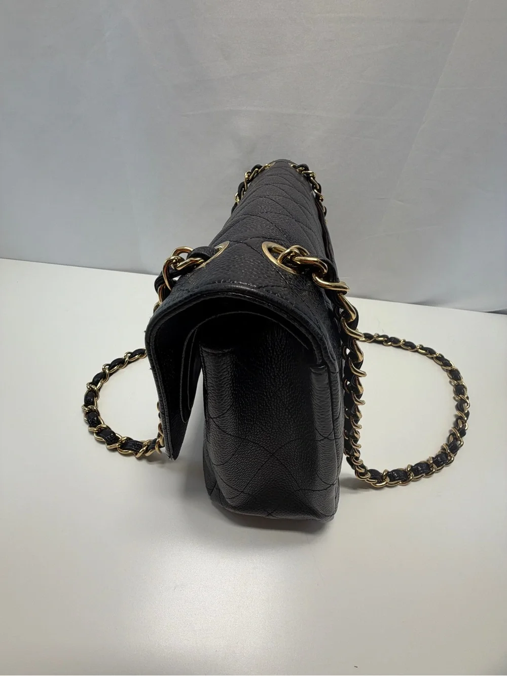 CHANEL Caviar Quilted Jumbo Single Flap Black